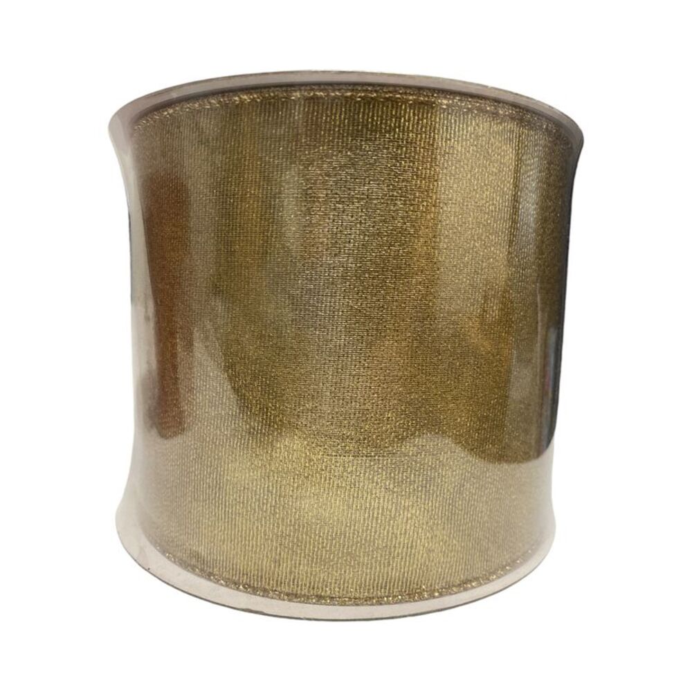 Member's Mark Premium Wired Edge Holiday Ribbon, 5" Wide x 25 Yards - Gold
